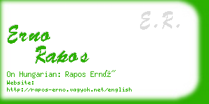 erno rapos business card